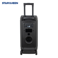 STARQUEEN Nouvelle Enceinte Trolley à Moule Exclusif, Enceinte Portable Rechargeable Bluetooth pour Fêtes en Extérieur avec Lumières Dynamiques
