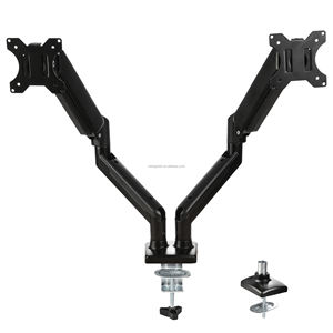 <span class=keywords><strong>Support</strong></span> d'<span class=keywords><strong>écran</strong></span> <span class=keywords><strong>double</strong></span> ERGOTEK 17-32 pouces, 9 kg, économique, réglable verticalement, pour bureau de programmateur, étagère pour ordinateur - Product Image 3