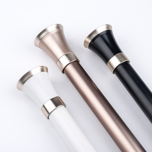 Vente en gros de tringles à rideaux décoratives en aluminium double à montage mural pour salon de 28mm du fabricant - Product Image 2