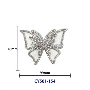 Accesorios de Parches de Mariposas 3D con Decoración de Diamantes de Imitación para Zapatos, Bolsos y Ropa - Product Image 2