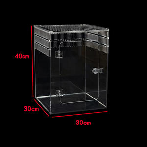 Vollständig transparentes vertikales Acryl-Terrarium für Reptilien & Amphibien, Zuchtbox für Eidechsen, Geckos & Laubfrösche - Product Image 3