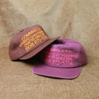Casquette à visière plate avec broderie personnalisée, boucle en métal, réglable, 5 panneaux, fermeture snapback