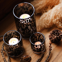 Lot de 3 vases cylindriques en verre noir tortue pour bougies, décoration de table, centres de table pour bougies pilier, votives et chauffe-plat