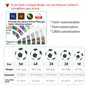 Ultimate Performance Soccer Ball - New Design   New Style - High Quality PU Material - Size 5 - Pro Player Training Soccer Ball