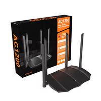 Router Inalámbrico TENDA AC8 Gigabit de Doble Banda con 4 Antenas de 6dBi, Router AC1200 Más Vendido con Equipo de Fibra Óptica WiFi Externo