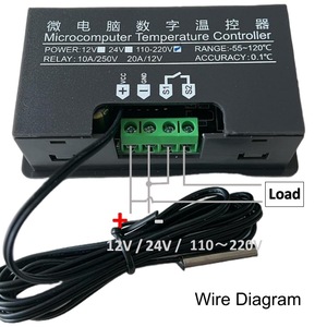 Contrôleur <span class=keywords><strong>de</strong></span> température numérique W3230, thermostat, AC 220V DC 12V 24V, affichage LED, régulateur <span class=keywords><strong>de</strong></span> chauffage et <span class=keywords><strong>de</strong></span> refroidissement pour incubateur, aquarium - Product Image 2