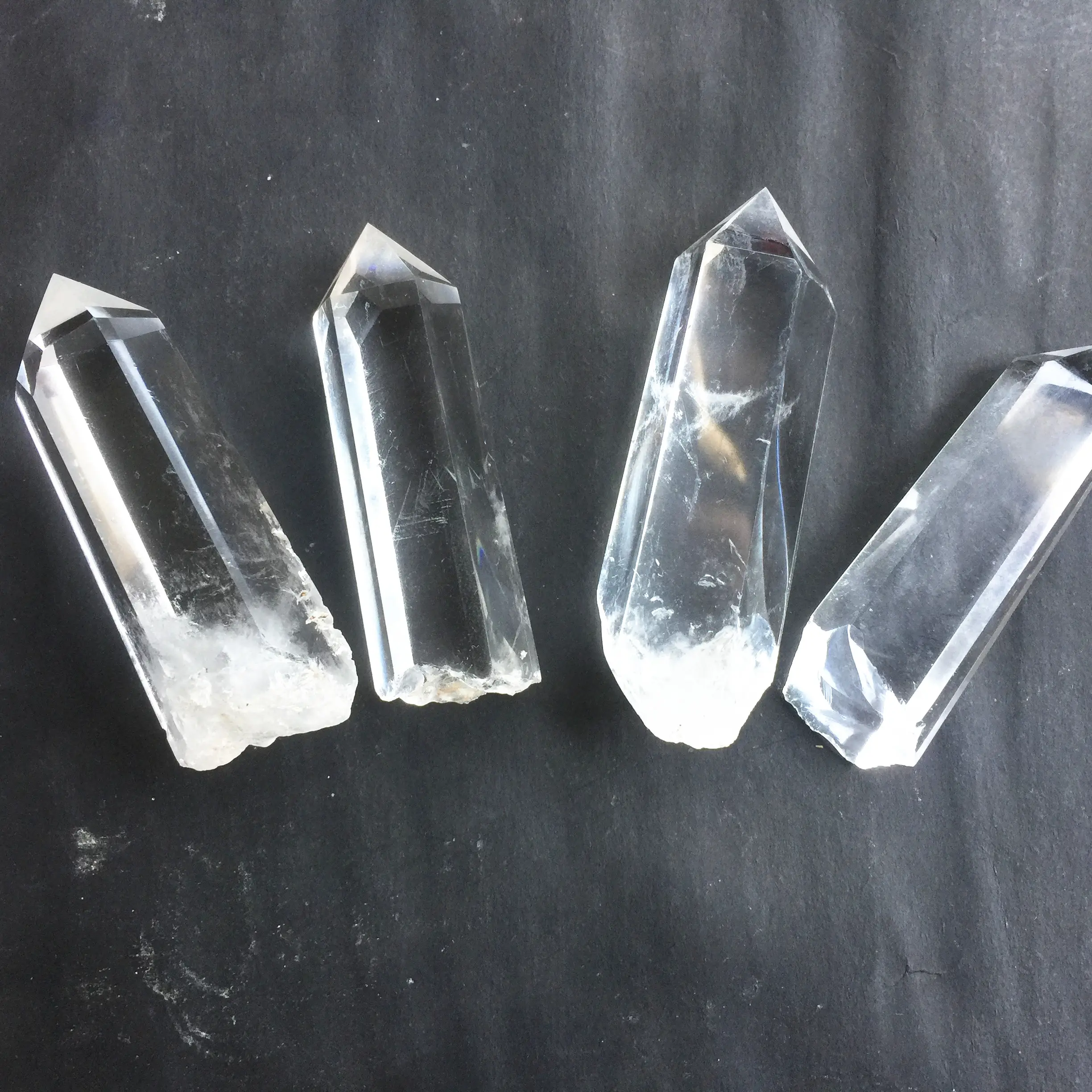 Pointe de guérison en cristal naturel, base rugueuse, quartz transparent, point cassé pour la vente, 1 pièce