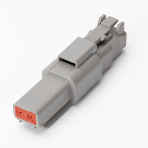 Автомобильный разъем 14-20AWG, штекерный, 2-контактный, серый, водонепроницаемый, с цельными контактами - Product Image 1