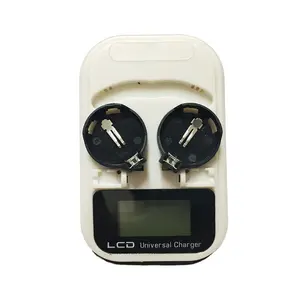 LIR2032 LIR2025 LIR2016 Chargeur de pile bouton rechargeable au lithium 3.6V Indicateur LCD Intelligent US Plug 2-Slot