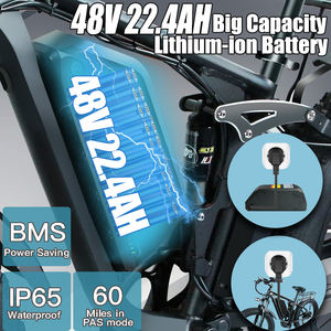 Vélo électrique à double moteur puissant 2000w, entrepôt américain, vélo électrique à double moteur 48v 22.4ah, vélo électrique, vélo électrique à pneus larges - Product Image 3