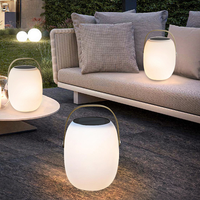 Lampes de table sans fil rechargeables pour l'extérieur Lanterne solaire portable pour patio avec chargement USB Lumière de nuit à gradation