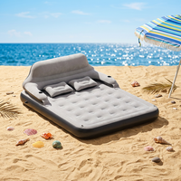 Pursuefree Lit d'air gonflable pliable convertible simple/double extra-large avec dossier détachable, matelas de relaxation portable