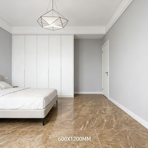 Baldosa Brillante de Gran Formato 600x1200mm, Resistente a los Ácidos, Textura <span class=keywords><strong>Imitación</strong></span> <span class=keywords><strong>Piedra</strong></span>, <span class=keywords><strong>para</strong></span> Piso y Pared Interior de Dormitorio y Sala de Estar - Product Image 5