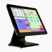 Caja registradora POS con pantalla táctil de 15 "hasta todo en uno Direct Touch Pos con software Pos integrado en inglés Stand Alone Plug and Play