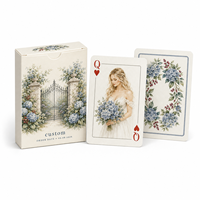 Cartes à Jouer Personnalisées Portrait de Couple Hortensia Nouvelle-Angleterre, 57 x 87 mm, Papier Couché 300 g/m², Ensemble Cadeau