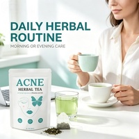 Thé Herbal Naturel Éclat de Peau pour Femmes – Beauté, Bien-être, Détox, Anti-Acné – Poria, Gardénia, Feuille de Lotus – Sachet Marque Privée