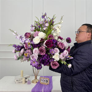 Centro de Mesa Romántico y Realista con Bola de Flores Artificiales de Seda, Decoración Verde para Bodas y Día de la Madre - Product Image 1