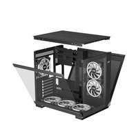 Boîtier d'ordinateur PCCOOLER C3 T500 avec conception de pièce avec vue sur la mer sans structure à dégagement rapide de colonne prend en charge l'interface type-c/ATX