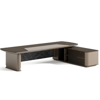 Bureau de direction de luxe pour PDG, mobilier de bureau, bureau de direction en forme de L pour chef d'entreprise