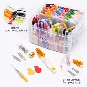 Set da <span class=keywords><strong>Cucito</strong></span> JP con Tre Strati di Accessori per Ricamo, Kit con Fili Multicolore - Product Image 2