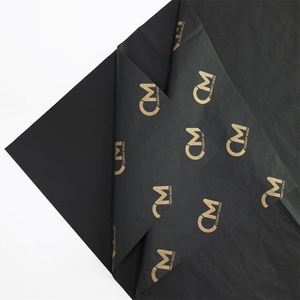 Customised Personalised Machine Price 80gsm 17gsm <b>Black</b> Luxury <b>Gold</b> Logo Printed for Gift Shoes Packaging <b>Wrapping</b> Tissue <b>Paper</b> - Product Image 4