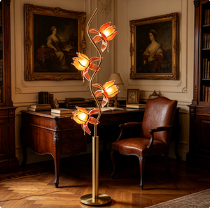 <span class=keywords><strong>Lampada</strong></span> da Terra a LED a Forma di Loto per Matrimoni, Base E27, Design Moderno, Luce RGB Regolabile, Decorazione Sospesa - Product Image 6