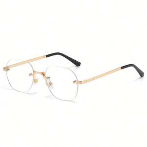 Gafas de Sol Personalizadas con Logotipo, Estilo Retro 2025, Lentes con Degradado Poligonal, Protección UV400, Montura Cuadrada sin Aro de Aleación, para Hombre y Mujer - Product Image 5