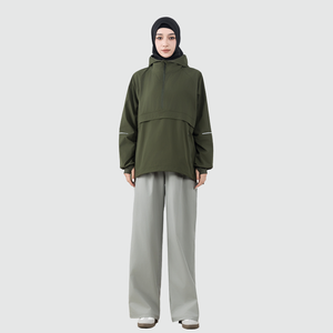 Vêtements de sport modestes pour femmes musulmanes, coupe-vent à capuche, logo personnalisé OEM, vente <span class=keywords><strong>en</strong></span> gros - Product Image 1
