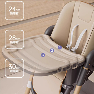 Silla Alta Multifuncional para Bebé, Altura Ajustable, Plegable y Portátil, con Bandeja para Alimentación Infantil de 0 a 12 Meses - Product Image 4