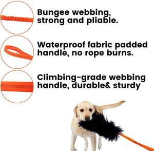 Cuerda Bungee Chaser para <span class=keywords><strong>perro</strong></span>, juguete 100% piel <span class=keywords><strong>de</strong></span> oveja, olor a oveja, Correa Tug para todas las edades - Product Image 4