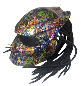 Casque intelligent Predator XL en fibre de carbone avec visière anti-buée pour application de moto avec interphone Bluetooth - Product Image 3