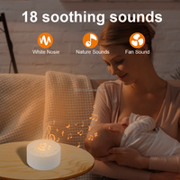 Nouvelle machine à bruit blanc portable rechargeable avec veilleuse LED RGB pour bébés - 18 sons apaisants, construction en plastique