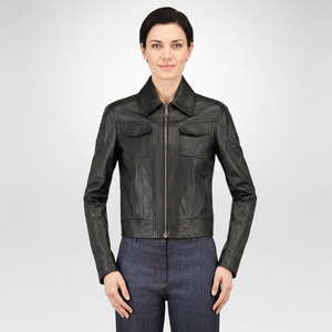 Women's New Skin <b>Leather</b> Racer <b>Jacket</b> Breathable Fringe Details Plaid Pattern Zipper Front Closure <b>Suede</b> Fringe women <b>jacket</b> - Product Image 1