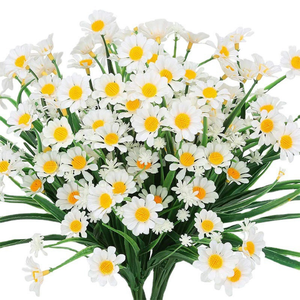 Floson - Flor de Margarita Artificial de Seda China, Duradera y de Fácil Cuidado, Resistente a la Decoloración, Planta Artificial para Interiores, Decoración de Ventanas del Hogar - Product Image 1