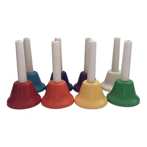 Educación niños instrumentos musicales educativos música escritorio campana juguete con 8 tonos