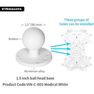 VINmounts 9-11 Inch Universal Medical Tablet Back Clamp White Snap Lock Holder for Healthcare Equipment VIN-PBJ-014-VS((white)) - Product Image 4
