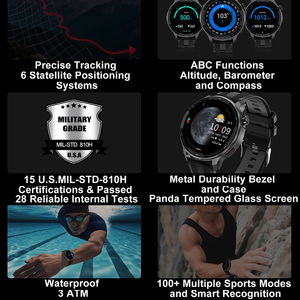 Reloj Inteligente <span class=keywords><strong>DT</strong></span> G6 GPS 2025 con Pantalla AMOLED, Batería de 500 mAh, Resistencia al Agua 3ATM, Brújula, Monitor de Actividad Física para Deportes al Aire Libre - Product Image 3