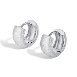 Dylam Trendy Design Fine Jewelry Women 925 Sterling <b>Silver</b> Hypoallergenic Matte Rhodium 18K Gold Jewelry <b>Hoop</b> Earrings - Product Image 1