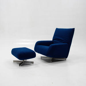 Sillón Giratorio de Cuero Genuino de Primera Calidad, Sillón Contemporáneo para Oficina en Casa, Hotel y Sala de Estar, Sofá Individual Ergonómico - Product Image 3