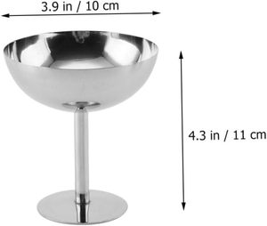 Bol à crème glacée en acier inoxydable haut de gamme, réutilisable, pour salade, dessert, pudding, collation, fruits, bonbons, pour bricolage - Product Image 2
