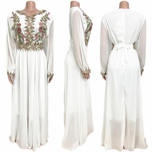 Robe pour femmes Robe de style imprimé Robe de jeune fille à la mode Robe longue de couleur unie de grande taille - Product Image 5