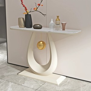 Consolle Multifunzionale in Ferro di Lusso con Mobile a Muro per Ingresso e Soggiorno di Appartamenti Moderni - Product Image 1