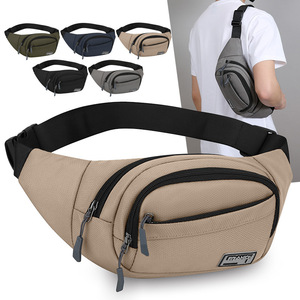 Men's Fanny Pack Oxford Cloth Large Capacity Chest Bag Gray Black Army Green Dark Blue Khaki Solid Color Everyday Outfits - Product Image 2