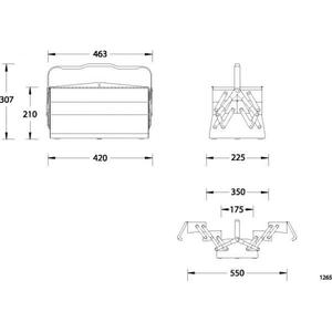 GEDORE - 6609060 Caja de herramientas vacía 5 compartimentos 210x420x225mm - EAN 4010886660904 CAJAS DE HERRAMIENTAS Y CONTENEDORES DE METAL - Product Image 2