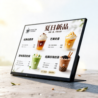 Layar Digital Signage LCD 23,8 Inci Full HD Android Menu Screen Non Touch Monitor Iklan Meja untuk Restoran