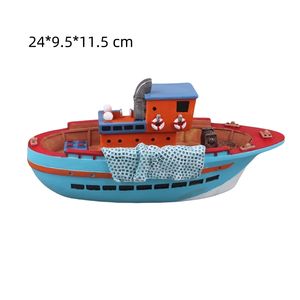 Vente en gros 24cm Résine Bateau Méditerranée Grand Bateau de Croisière Aquarium Décoration Maison Aménagement Paysager Accessoires Modèle Bateau Artisanat - Product Image 5
