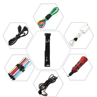 Attache de câble de sangle de batterie noire avec boucle à crochet Logo imprimé résistant à la chaleur double face auto-adhésif écologique Lipo antidérapant