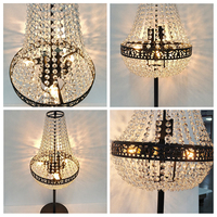 Lampe de table LED en cristal nordique avec design simple et flexible, base d'ampoule E14, contrôle tactile sans fil pour la décoration de mariage