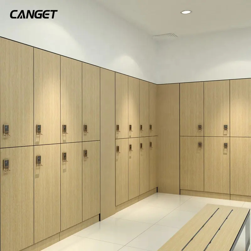 jialifu ISO certificate wooden hpl board locker cabinet staff locker