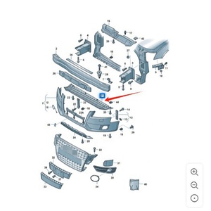 Cho <span class=keywords><strong>Audi</strong></span> A4 B8 2009 2012 cản trước tăng cường 8k0807233 khóa khung tác động hấp thụ cấu trúc - Product Image 3